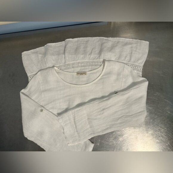 Terzo Millennio - linen and crochet long sleeve tunic - Picture 9 of 10